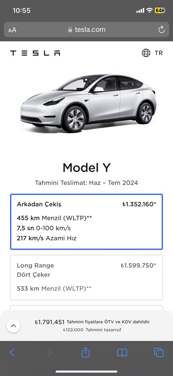 Tesla Model Y ön siparişe açılmış #tesla #teslamodely