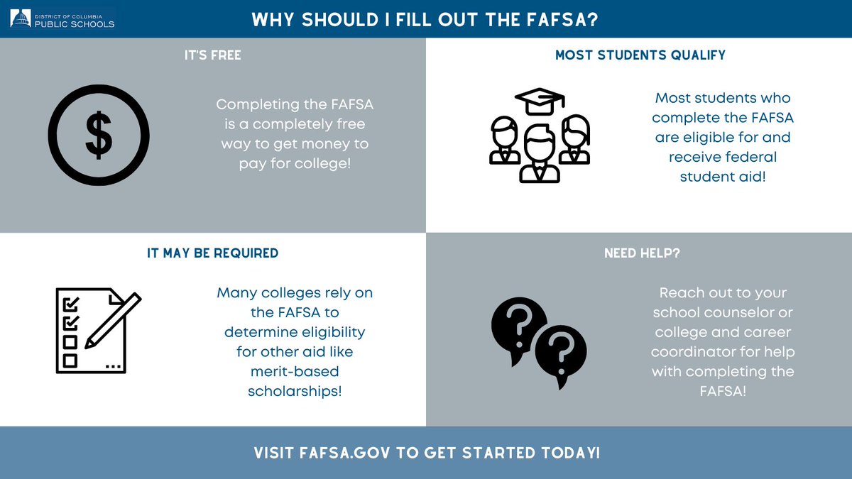 The Free Application for Federal Student Aid (FAFSA) is the key to accessing money for college from the government, colleges, and other organizations. 

Take a #FAFSAFastBreak to complete or correct your FAFSA today!