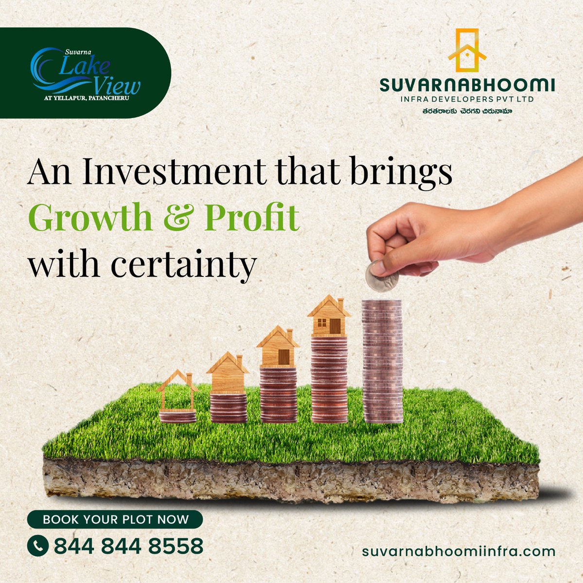 SBIDHyd's tweet photo. Dive into an investment that guarantees growth and profit with certainty at Suvarna Lakeview. Discover the perfect opportunity to secure your financial future while enjoying the serenity of living. Your path to prosperity begins here.
#suvarnalakeview #suvarnabhoomi #openplots https://t.co/XlxH0GEdCf