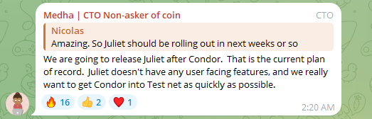 The most anticipated $CSPR update is getting closer and closer!  Condor should be around the corner!
Thank you @MParlikar!
#CSPR #CasperNetwork #Condor