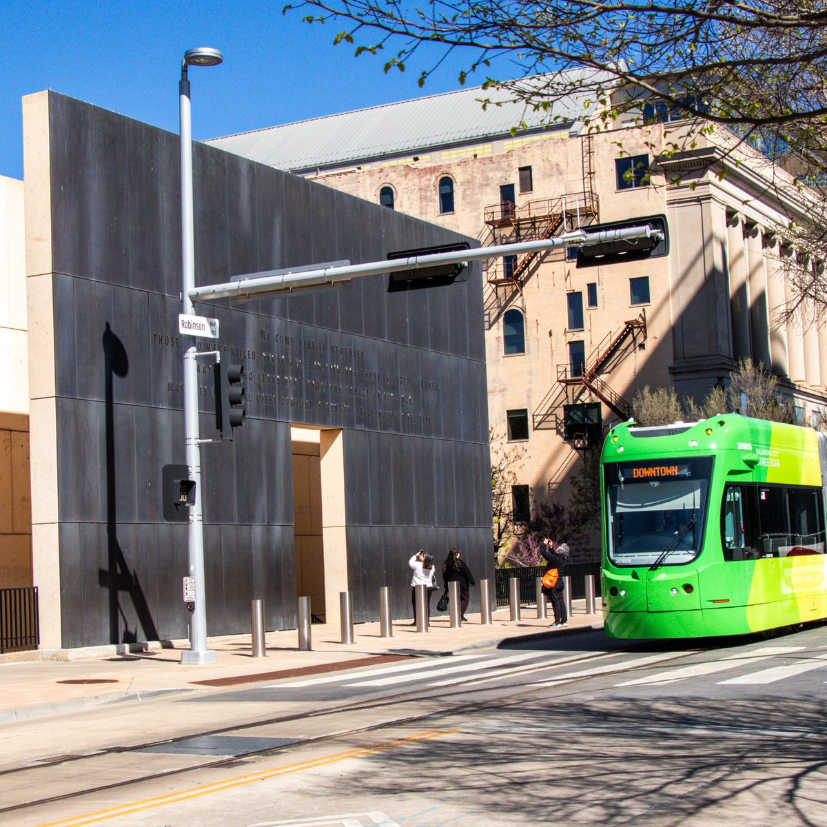 OKCStreetcar's tweet photo. Today, we pause to remember the tragic events of April 19, 1995, honoring the lives that were lost &amp; reflecting on the lasting impact it had on our city. 

Let us continue to cherish the spirit of unity &amp; compassion that defines us as a community. #OKCNM #WeRemember #OKStandard https://t.co/dKMmuSoVgc