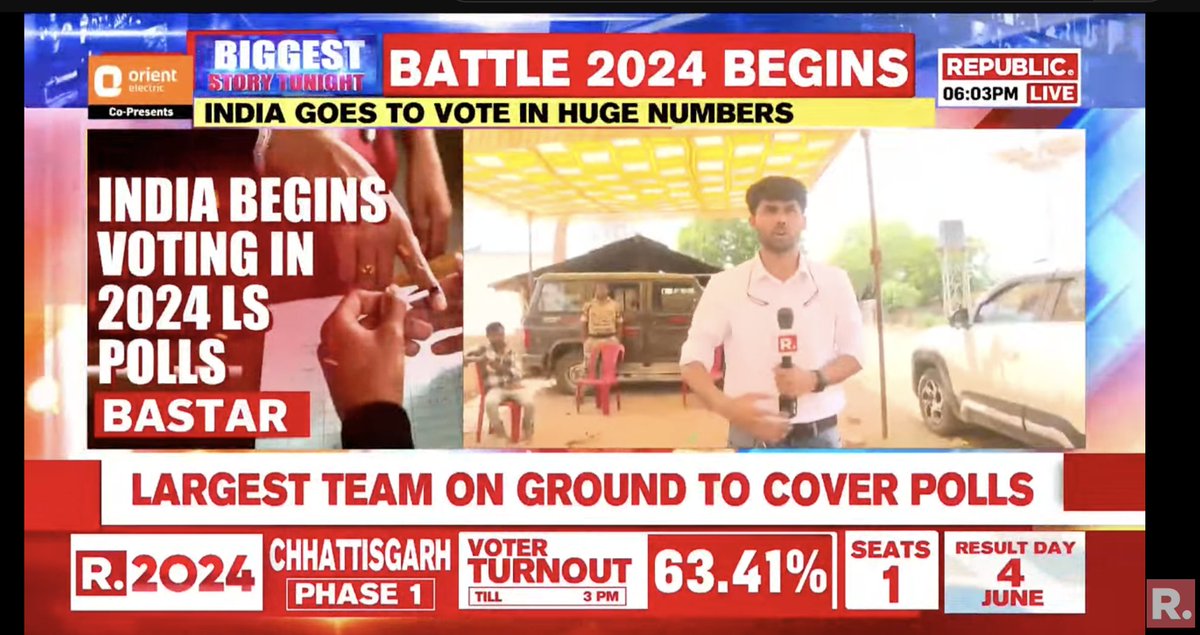 Battle 2024 begins | Largest team on the ground. Tune in here to watch the biggest election coverage - youtube.com/watch?v=5RpbZK…

#LokSabhaElections #BJP #Congress #INDIAlliance #India #June4WithArnab #BreakingNews #LatestNews #Elections2024 #2024Election #RepublicTV