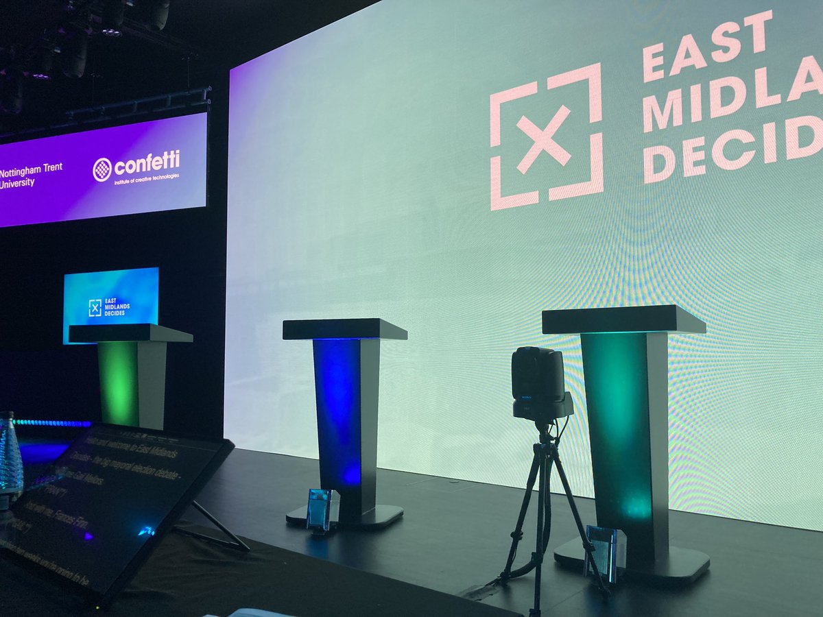 We’re all set for East Midlands Decides - the East Midlands Mayor debate organised by Notts TV, ourselves and Nottingham Trent University.

Five candidates are ready to take to the stage and you can watch the event live on the <a href="/nottslive/">NottinghamshireLive</a> Facebook page at 2pm.