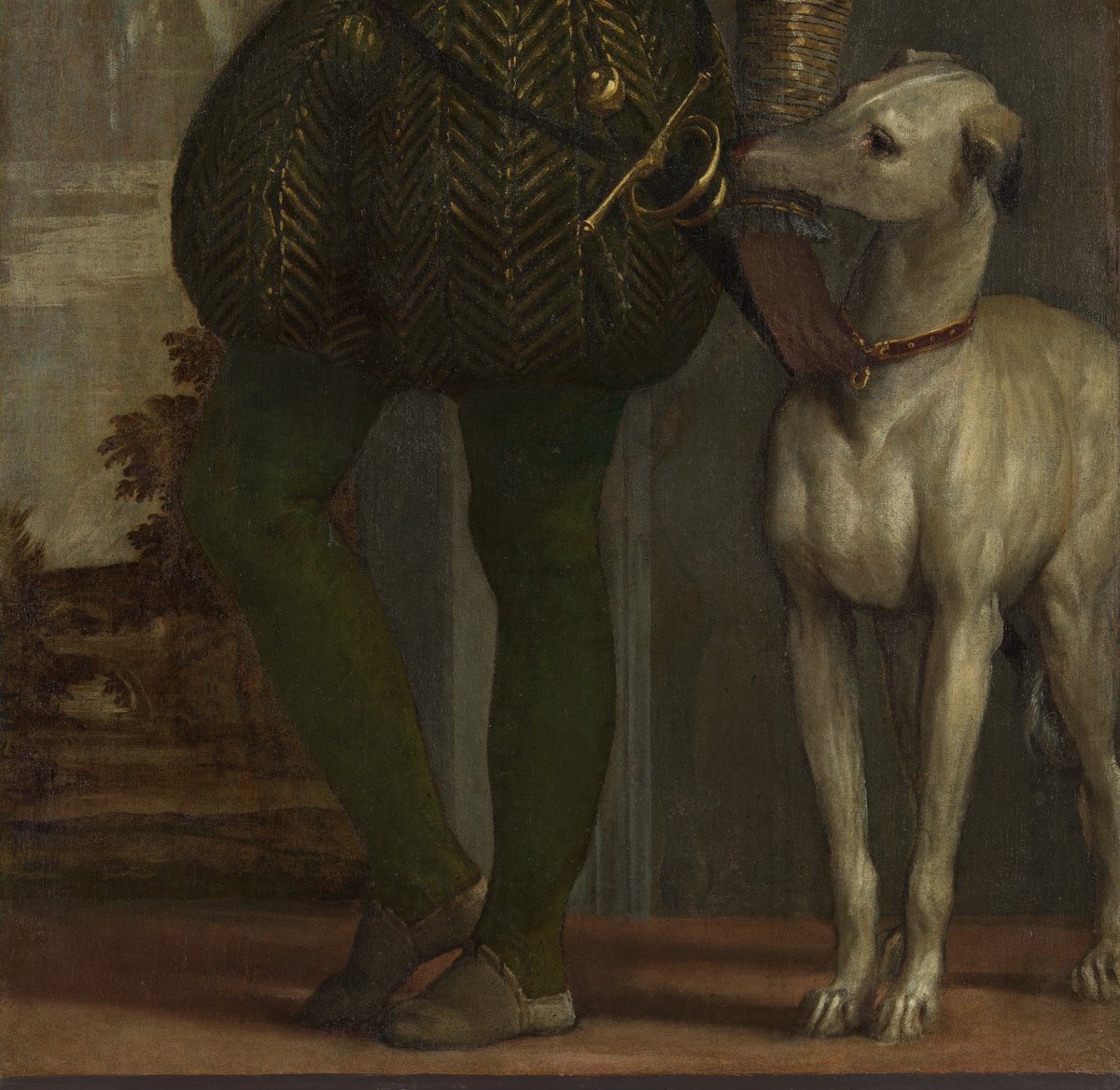 Died #OnThisDay in 1588: Venetian painter #PaoloCaliari (1528-88), aka #Veronese Portrait of a Boy with a Greyhound, 1570s #PaoloVeronese #ItalianRenaissance