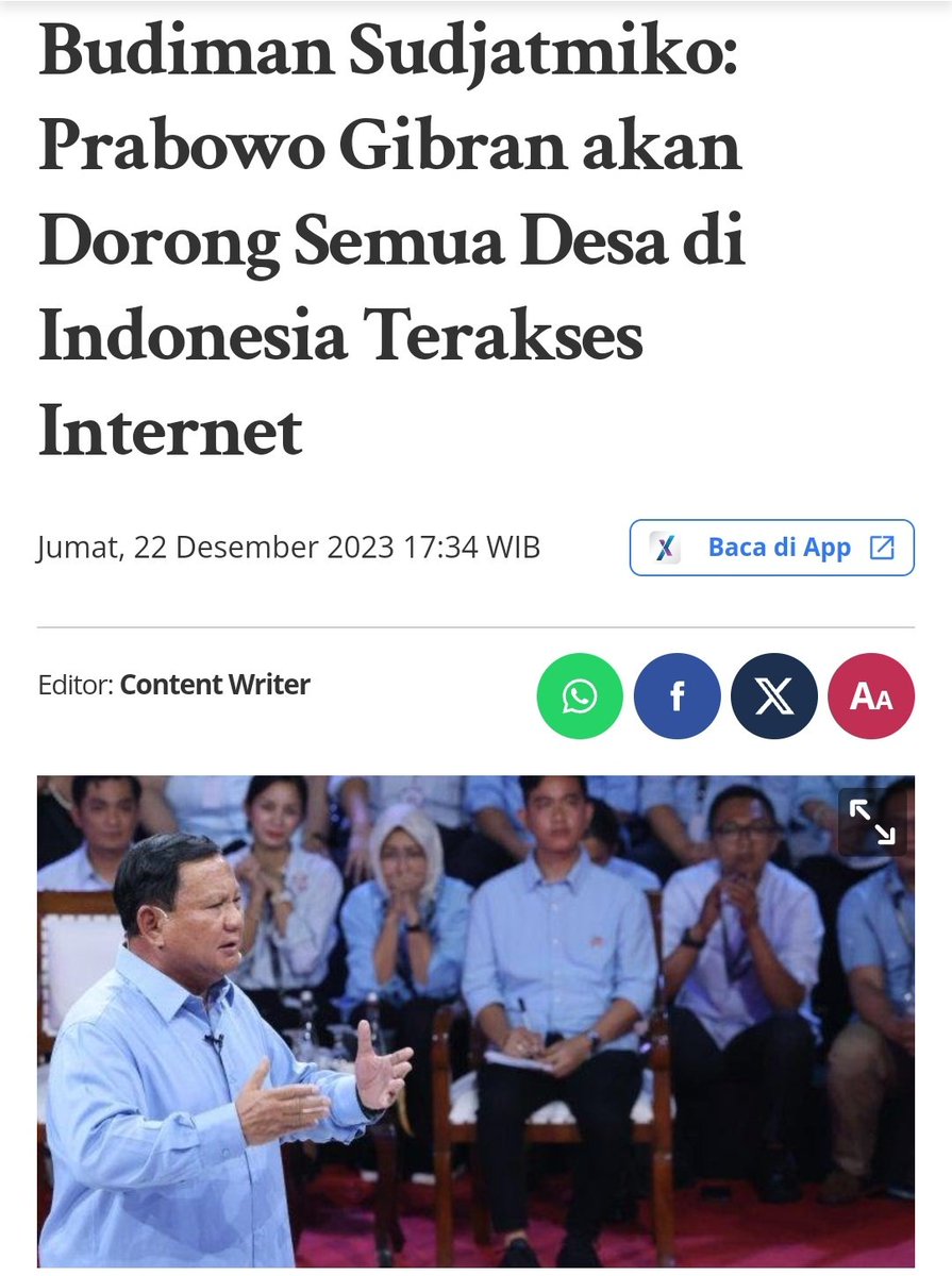 Ga perlu janji ke rakyat kasi internet gratis kek 16% itu loh.... @BudimanDjatmiko