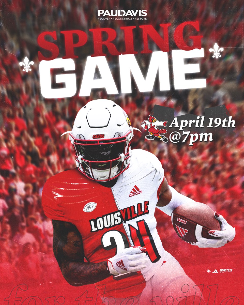 2024 Spring Game 🔥 🕖 7pm 📍 L&N Stadium 📺 @accnetwork 💻 uofl.me/4d0Ow9f #GoCards x @PaulDavisLouKY