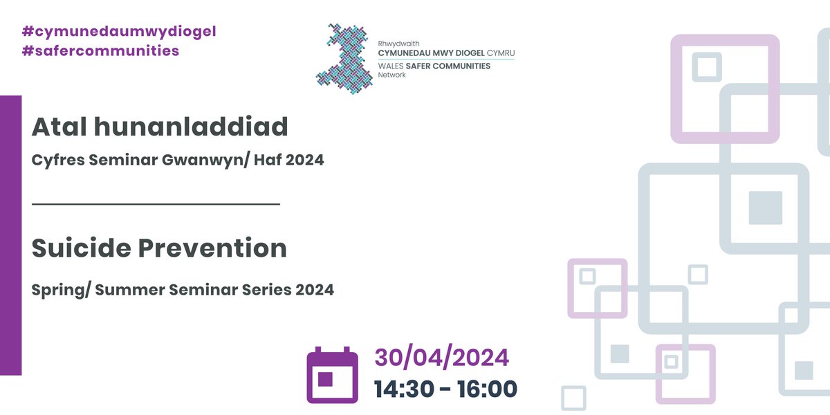 As we reflect on yesterdays fantastic seminar on DBS, we are look forward to the next Seminar in the Spring/ Summer series looking at Suicide Prevention on the 30 April, 14:30-16:00. ➡️Register your place now safercommunities.wales/wscn-suicide-p…