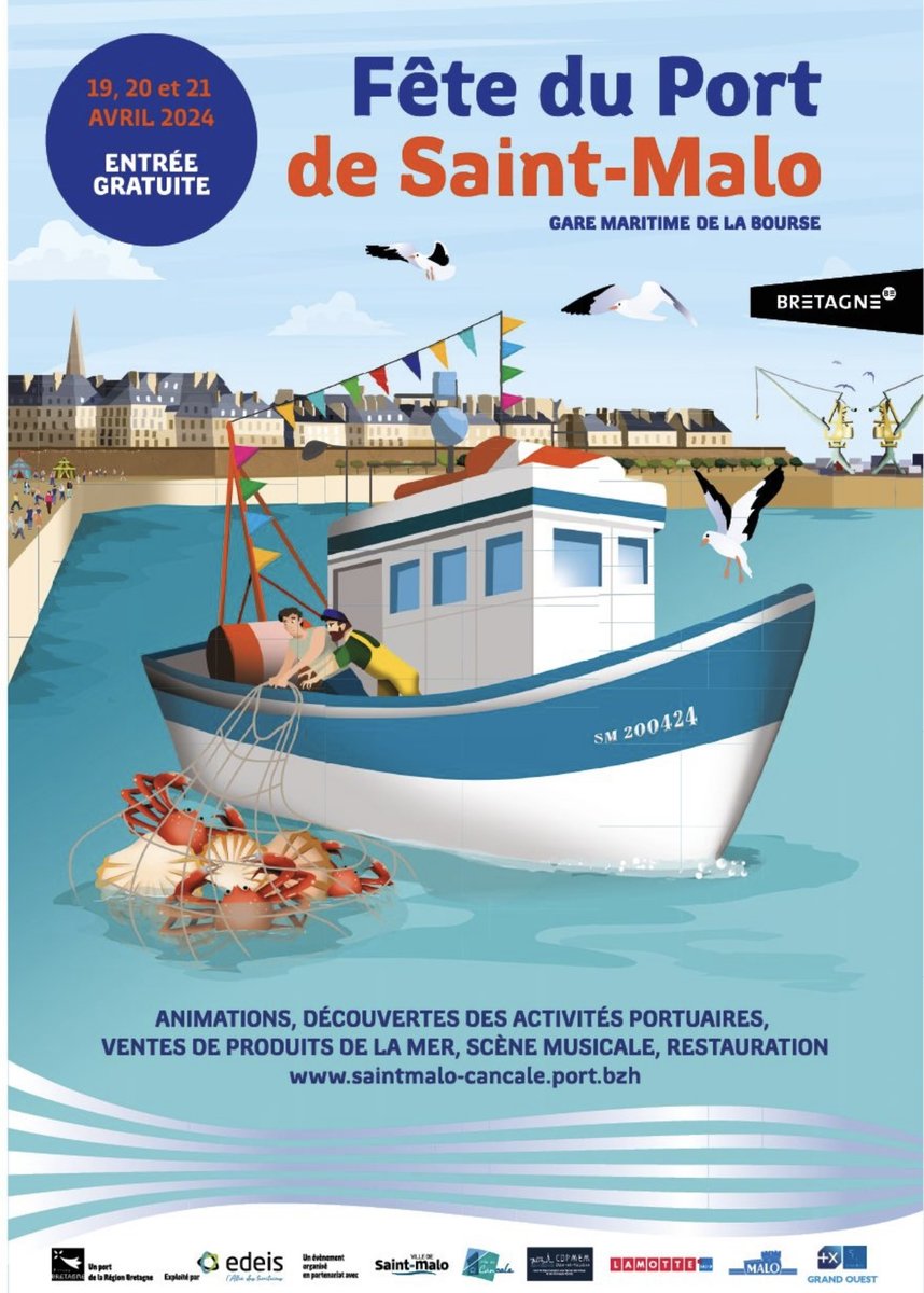 Le port de Saint-Malo est en fête ! @EdeisOfficiel son gestionnaire, soutient une nouvelle fois les acteurs du territoire malouin en ouvrant son port afin d'y venir re-découvrir les métiers de la mer et les produits locaux. @VilleSaintMalo @regionbretagne