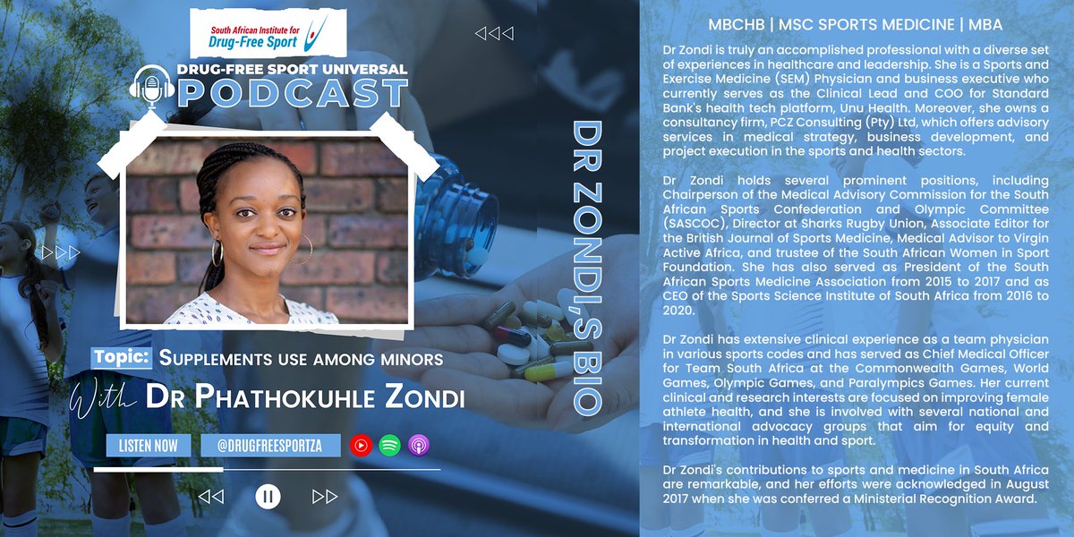 We are excited to announce our upcoming SAIDS Podcast episode featuring Dr. Phathokuhle Zondi! Join us on May 1st as we delve into the critical discussion on supplement use among minors. Stay tuned for valuable insights and expert perspectives! #SAIDSPodcast #Supplements