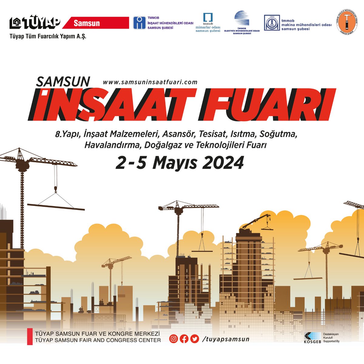 İnşaat sektörünün en büyük buluşmalarından birinde yer almak istiyorsanız samsuninsaatfuari.com adresini ziyaret ederek yeni iş bağlantılarına imza atabilirsiniz.
__
•
•
#samsun #insaatfuarı #Constructionfair #Constructiontechnologies #inşaatteknolojileri