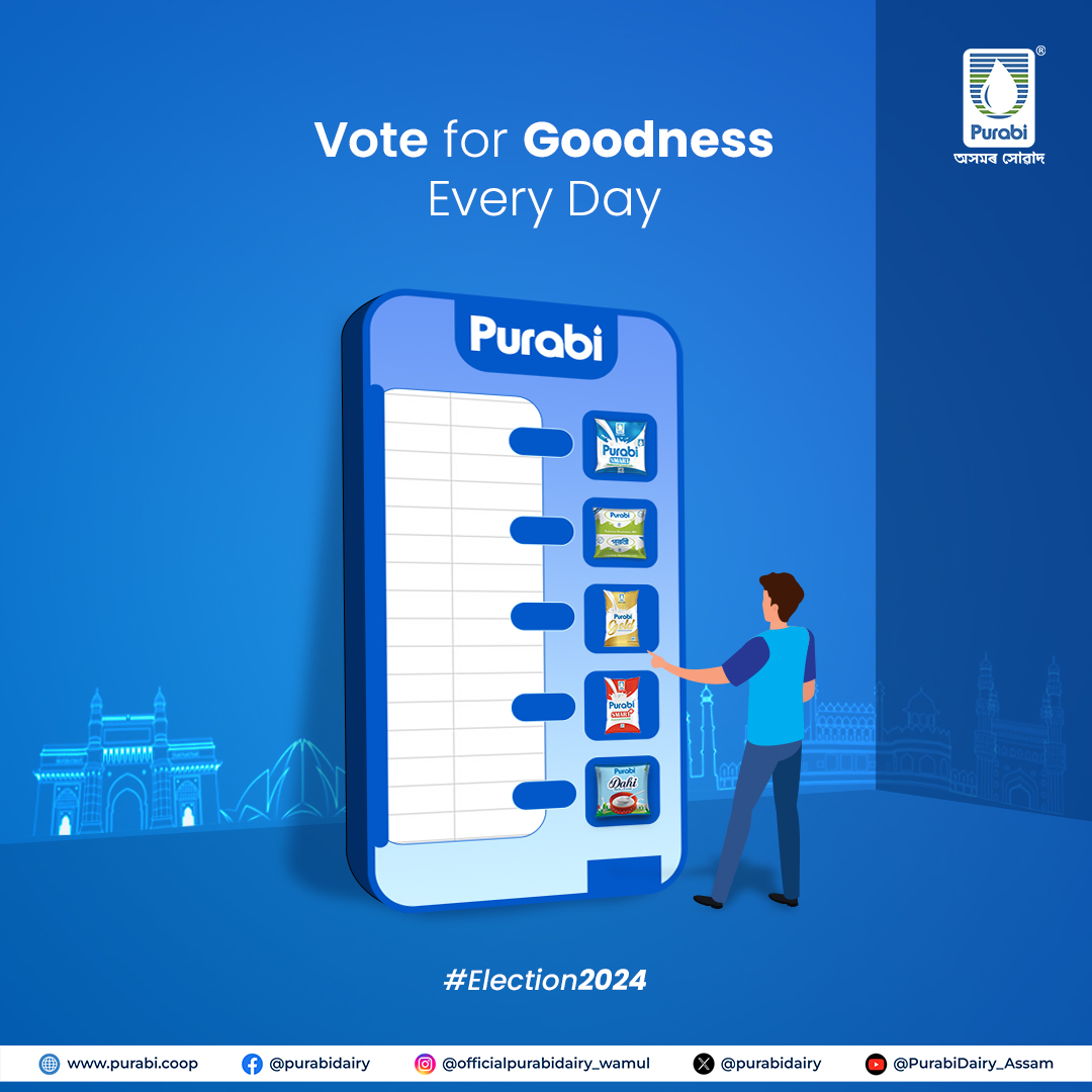 Create a better tomorrow for yourself with each dairy decision you make. One indulgence in creamy sweetness at a time, let's vote for goodness every day. . #ChunavKaParv #DeshKaGarv #Elections2024 #elections #ECISVEEP #LokSabhaElection2024 #LokSabhaElection