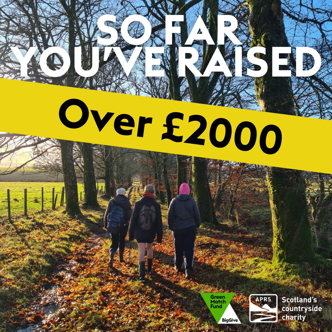 This is amazing 🥳 Our double donation campaign with @BigGive is off to a flying start! Thank you so much to everybody that has donated so far to the #GreenMatchFund 🙌 Remember, every donation will be doubled until we reach £10,000 Donate here : aprs.scot/BigGive