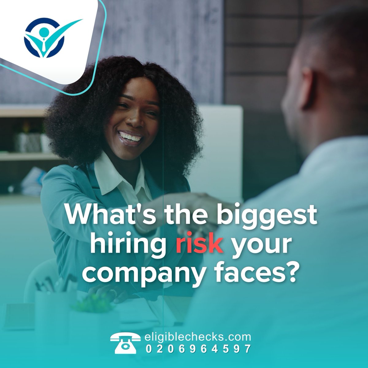 What's the biggest hiring risk your company faces?   

Share your thoughts in the comments! 

Learn how Eligible Background Checks can help your business avoid potential risks in hiring👉eligiblechecks.com/contact-4

#HiringChallenges #BackgroundChecks #HiringRisks