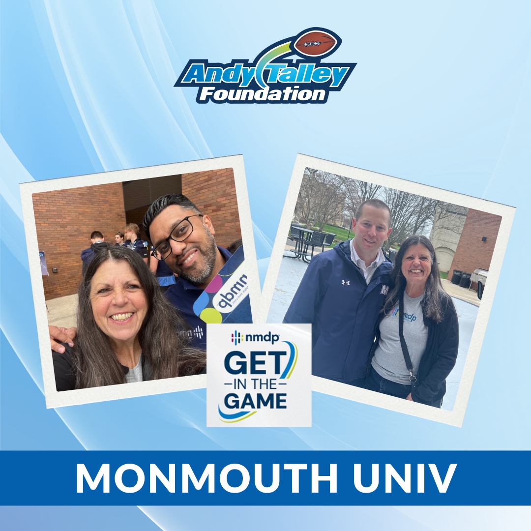 Way to go, @monmouthhawks! Our amazing volunteer, Peggy, captured some great pics, as she helped with our latest Get in the Game drive along with Coach Kevin Callahan Jr., @nmdp_org's Ron Jacob, and so many more! #getinthegame #monmouthuniversity #monmouthhawks