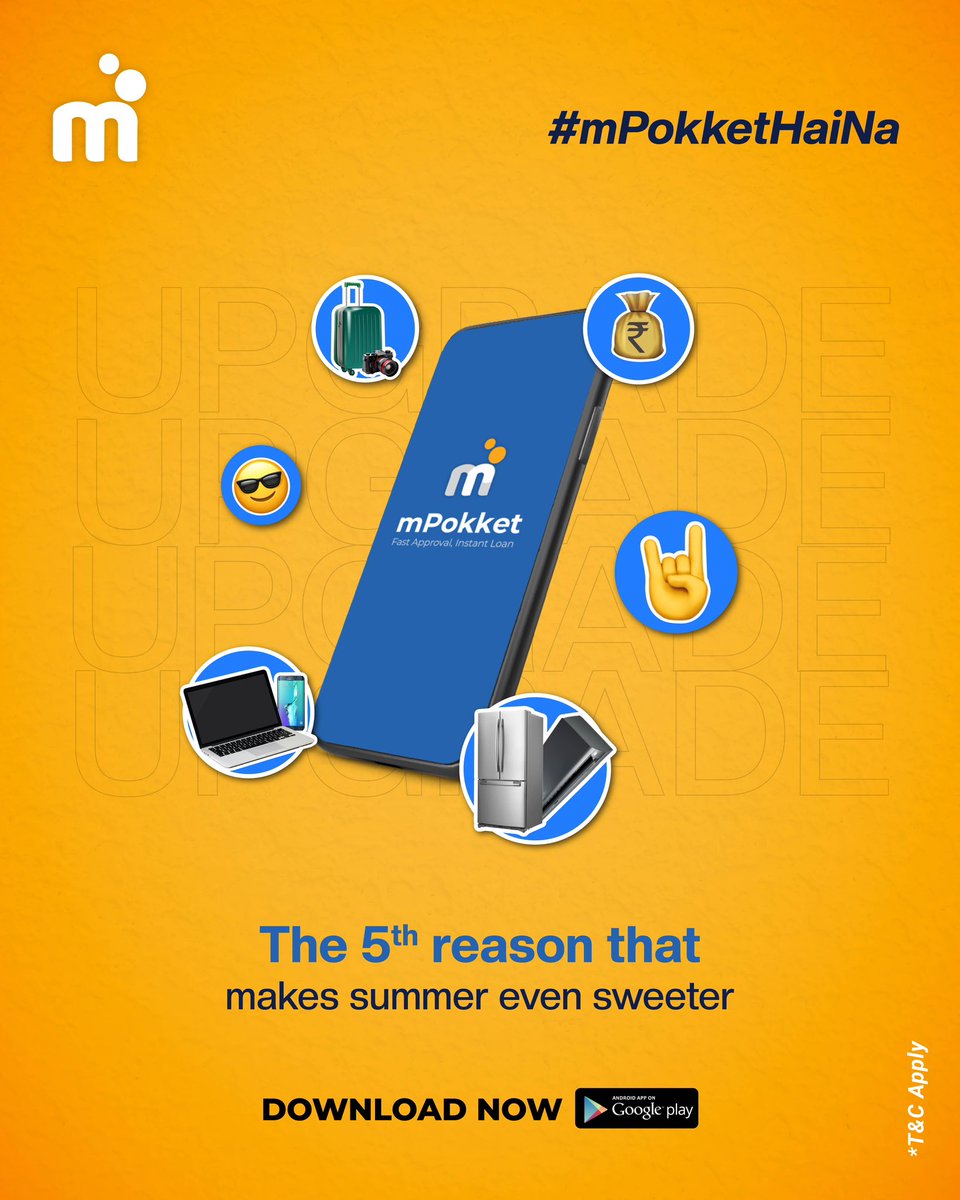Sweet summers☀️🍉are here but not the cash hassles because #mPokketHaiNa😎Download the mPokket app📲& get set to beat the heat of expenses with easy 100% online instant loans⚡in just a few a taps😊👍 #SummerVibes #BeatTheHeat #Summer #InstantMoney #Fintech #mPokket #InstantLoan