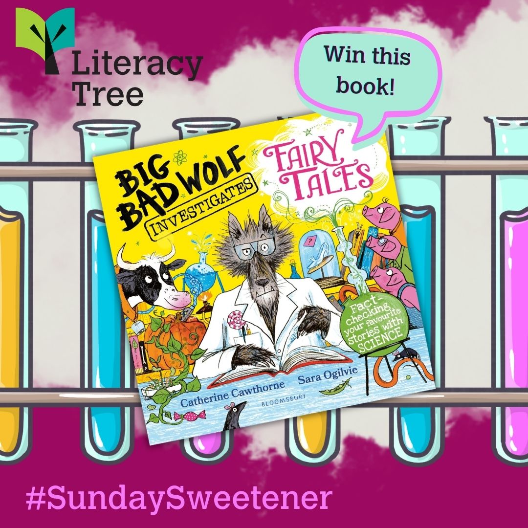 This week's #SundaySweetener is 'Big Bad Wolf Investigates Fairy Tales', by Catherine Cawthorne. Join the Big Bad Wolf🐺 as he debunks fairy tales with science!🧪 To enter: ✨Like this post ✨Follow us ✨Repost + tag a friend for an extra entry. Winner announced after 9PM