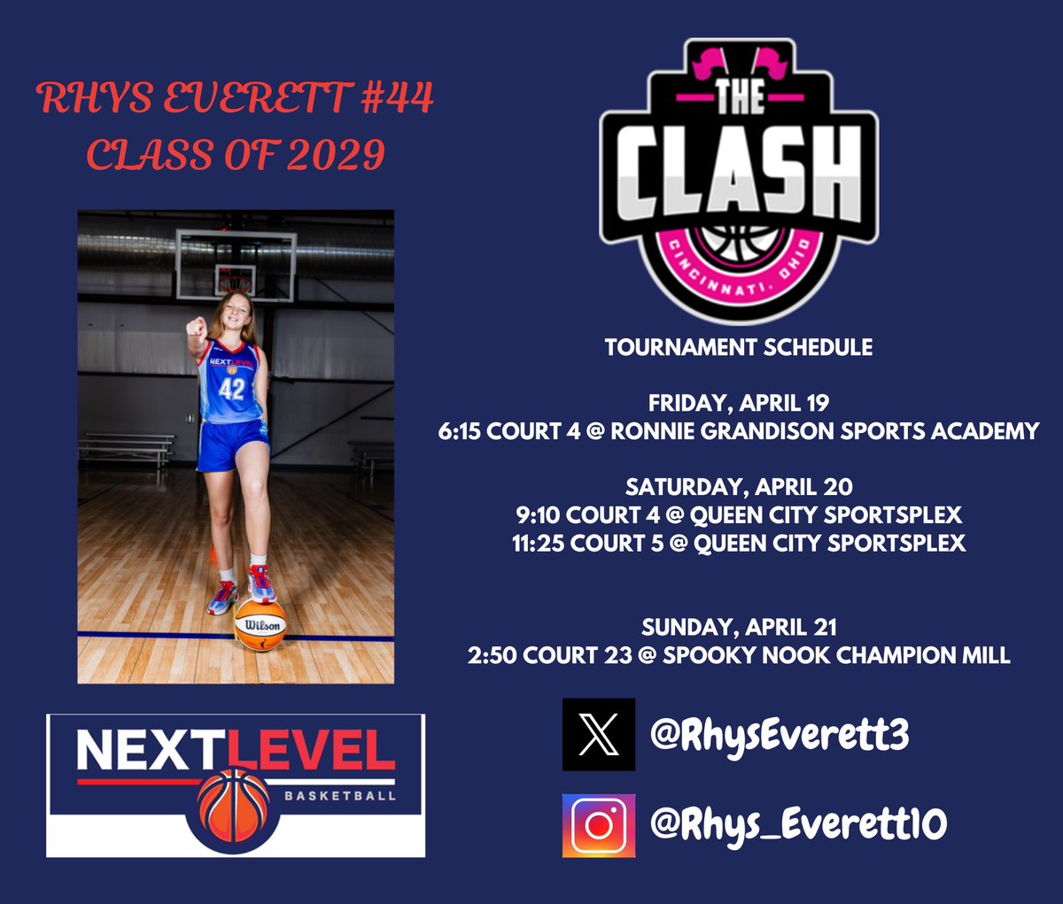 Come check out our 2029 @NextLevelNKY team this weekend. @alyxwhite_ @PGHKentucky @PGHAkeem @PrepGirlsHoops @_Lady_Cougars_