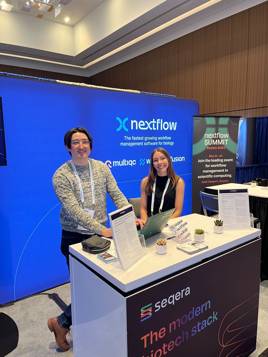 SeqeraLabs's tweet photo. Another amazing #BioITWorld🌟 Thanks to all who joined us - our booth buzzed with insights and connections!
Next #NextflowSummit in Boston! Heads up as you're still on time to register and learn about the future of data-driven science 🚀💡 Register here: https://t.co/c0gKjsHgVI https://t.co/qZ1olIrygb