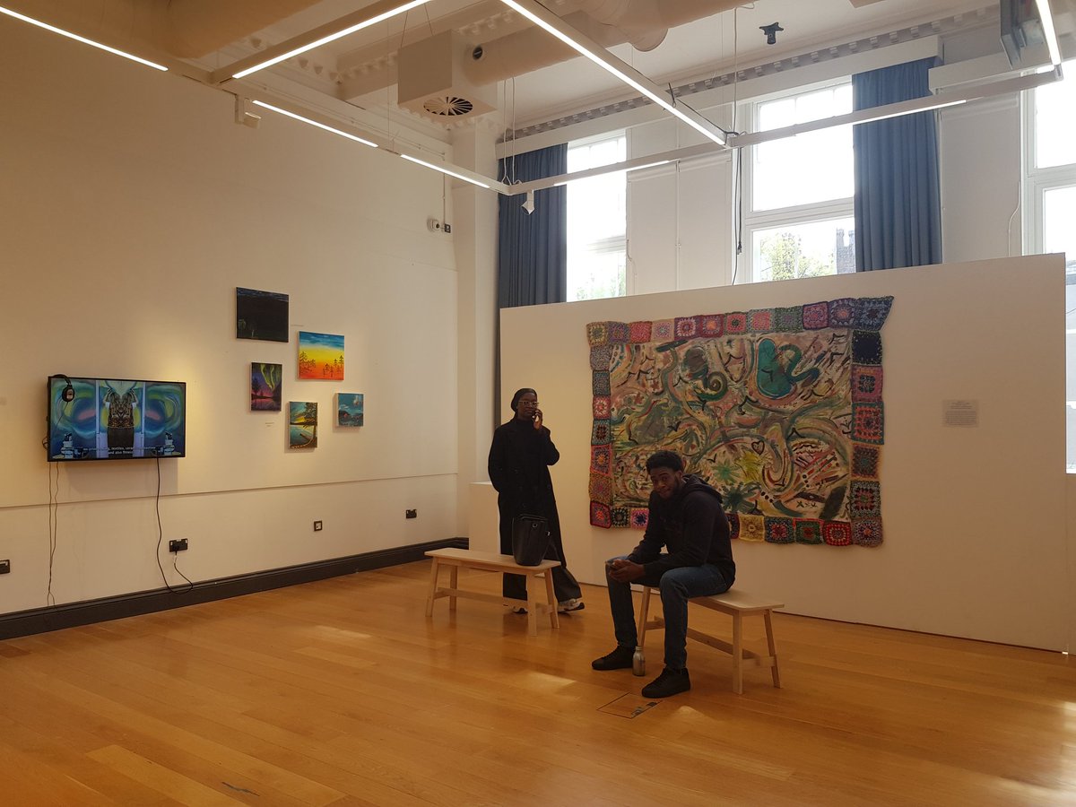 _laylabloom's tweet photo. Lovely exhibition 'Synergy' @FAHACS , working with @lrfleeds today.  With some beautiful handmade knits and creations for sale, too. https://t.co/WtQprHzfIt
