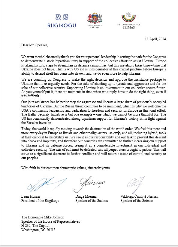 The Hill: #Baltic parliament leaders issue support for Johnson ahead of high-stakes #Ukraine vote

thehill.com/homenews/house…