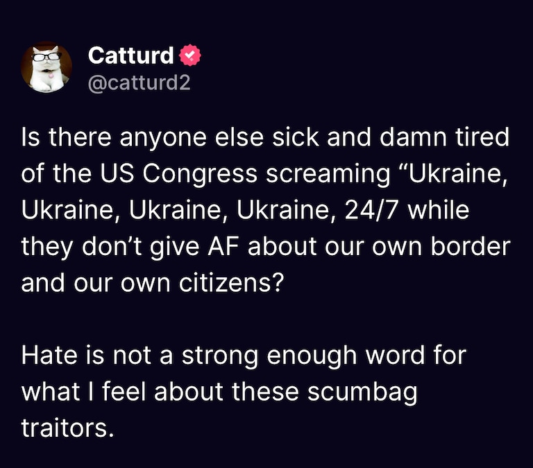 I'm going to have to agree with Catturd on this! Our borders are my concern.