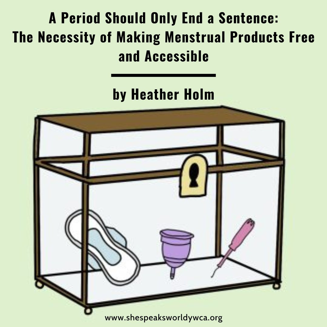 Our @Colgate_SGA intern Heather Holm's powerful article highlights the urgent need to make menstrual products free and accessible for everyone.🌐 Let's break the stigma and prioritise menstrual equity. 📖Read the full article and get inspired: shespeaksworldywca.org/a-period-shoul…