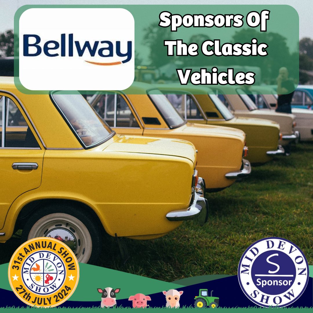 middevonshow's tweet image. ⭐️ SPONSOR ⭐️
Thank you to Bellway for their continued support of the show. Sponsoring the Classic Vehicle Area of the show 
Click ⬇️ for more info on our friends at Bellway
bellway.co.uk

#classiccars #classicvehicles