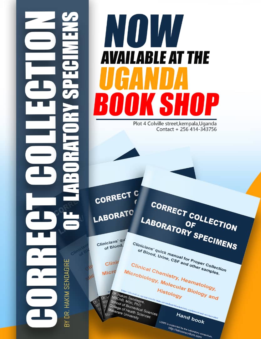 hsendagire1's tweet photo. A copy of the Clinicians guide on Correct Collection of Laboratory specimens can be got at @ugandabookshop Or Department of Medical Biochemistry @MakerereCHS or with @Zahranamuli at only 25,000/- (10 USD) @UAHPAssociation @umltaug @TheUMAofficial @UNCST_Uganda @nche_uganda https://t.co/vMO6eb1kp0