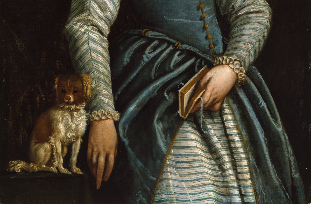 Died #OnThisDay in 1588: Venetian painter #PaoloCaliari (1528-88), aka #Veronese Portrait of a Woman with a Dog, ca. 1560-70 #PaoloVeronese #ItalianRenaissance