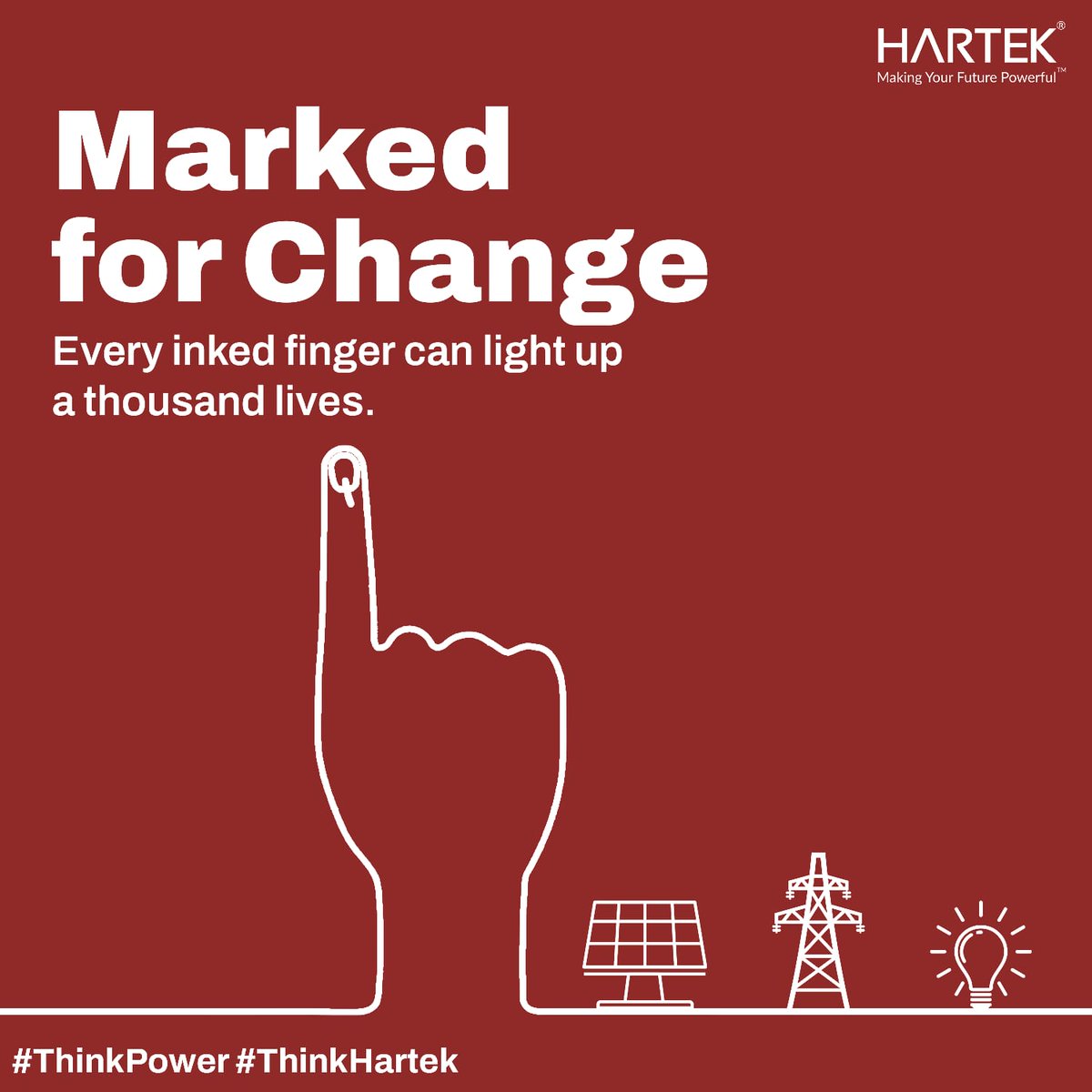 My Vote My Power ⚡ Let your inked finger be the beacon of change, illuminating the path towards a brighter, greener tomorrow. 🌿 #HartekGroup #ThinkPower #ThinkHartek #Elections2024 #PoweringIndiaForward #InkedForFuture #India #LokSabhaElections2024