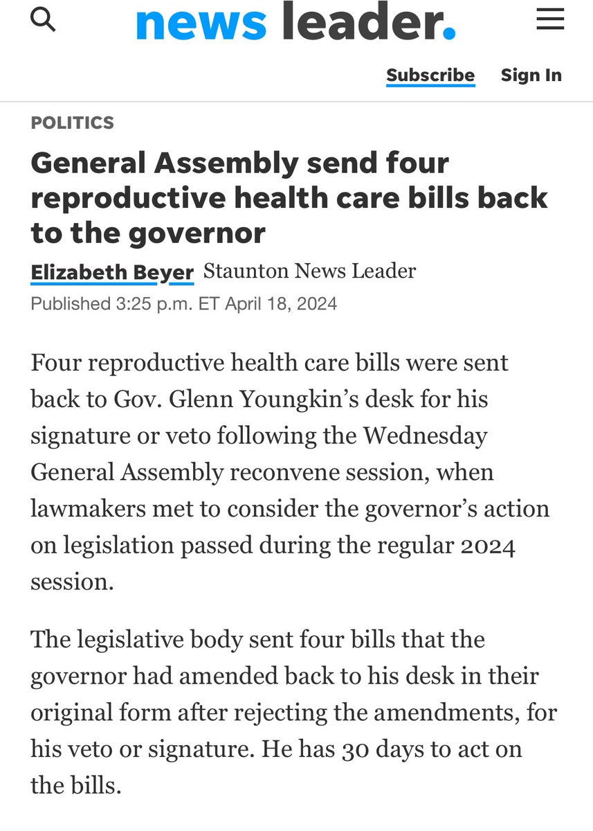 General Assembly Dems held the line for reproductive justice against Youngkin and the VAGOP’s attacks. 
#VAleg #VApol 

newsleader.com/story/news/pol…