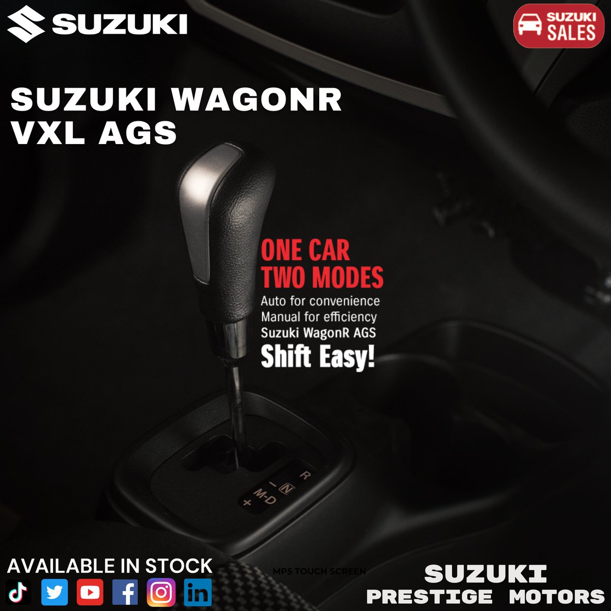 SuzukiPrestige's tweet photo. One Car Two Modes Suzuki Wagonr Vxl AGS Available at Suzuki Prestige Motors
#SuzukiPakistan #PakSuzuki #suzuki #Pakistan #onecar #twomodes #suzukiwagonr #VXL #likeforlikes #like4likes #SharePost #WagonR https://t.co/VbEbhJuA6u