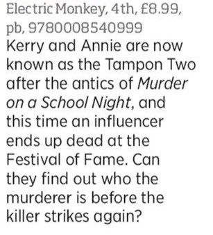 Thrilled to see MURDER ON A SUMMER BREAK in the @thebookseller previews today! 🩷 including the incredible cover by @hamdesign 🩷 thanks guys! @EMTeenFiction