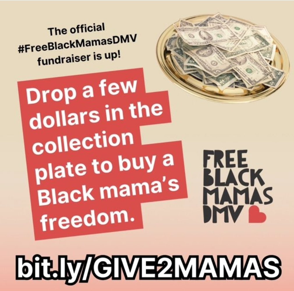 80% of Incarcerated women are parents across the nation. Support #FREEBLACKMAMAS .@FBMDMV by bringing them safely home to their families on Mamas Bail Out Day! Give the gift of freedom to a black mama who can't afford their bail: bit.ly/GIVE2MAMAS