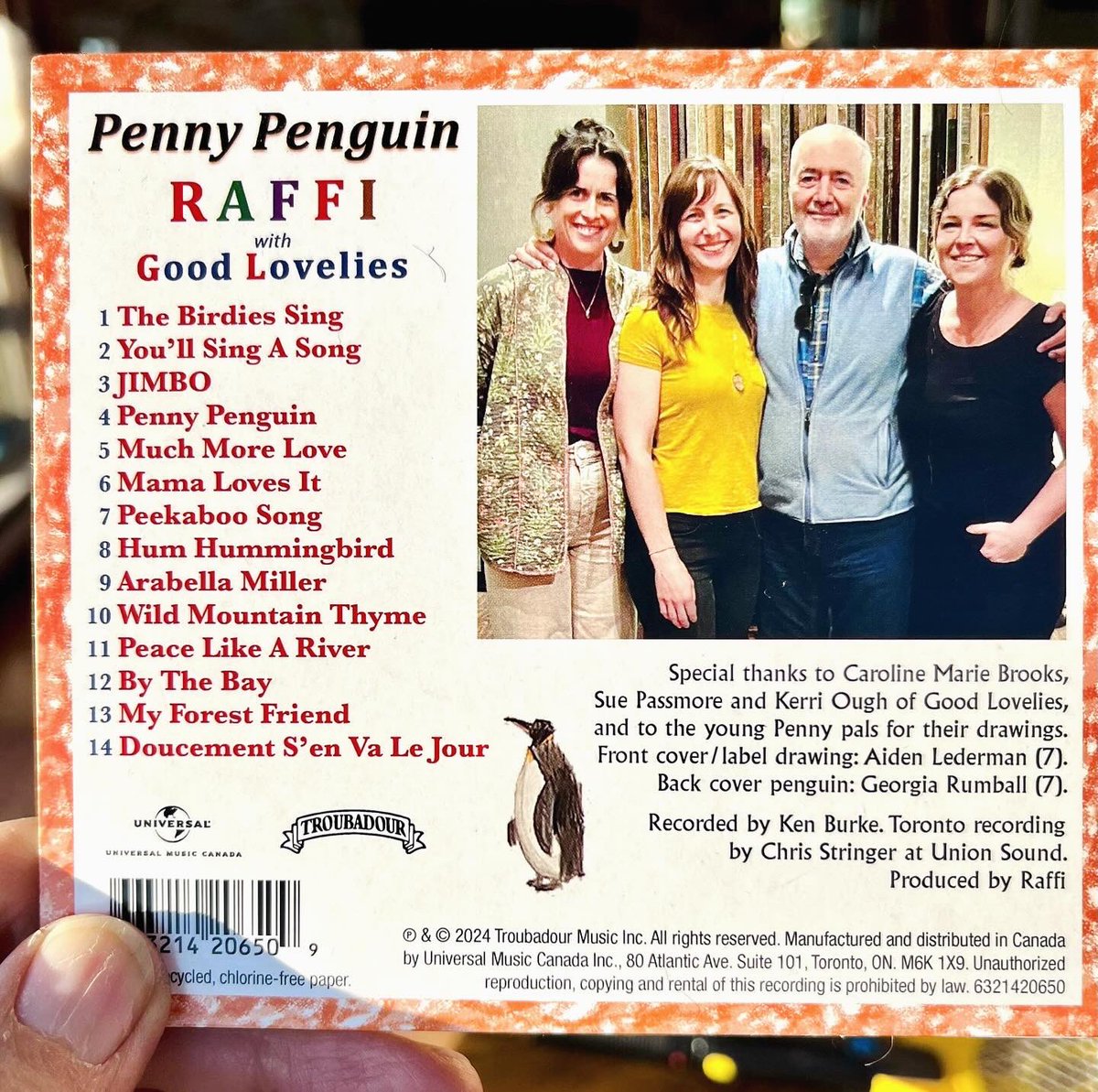 Raffi_RC's tweet photo. Swifties, Raffies and #belugagrads have a new album to celebrate! 🎉 

Penny Penguin features the fabulous @goodlovelies on 10 songs! joyful kids’ music for penguin pals. 🥰🐧 via your preferred streaming source. you’ll sing and dance and laugh out loud! https://t.co/YXWcGn0bW7