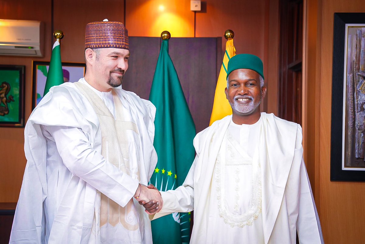 The Honourable Minister of Foreign Affairs, Ambassador Yusuf M. Tuggar (OON) received in audience H.E. Mr. Yanko Yordanov, the Bulgarian Ambassador to Nigeria today, 19th April, 2024. Discussed bilateral issues. 🇳🇬 🇧🇬