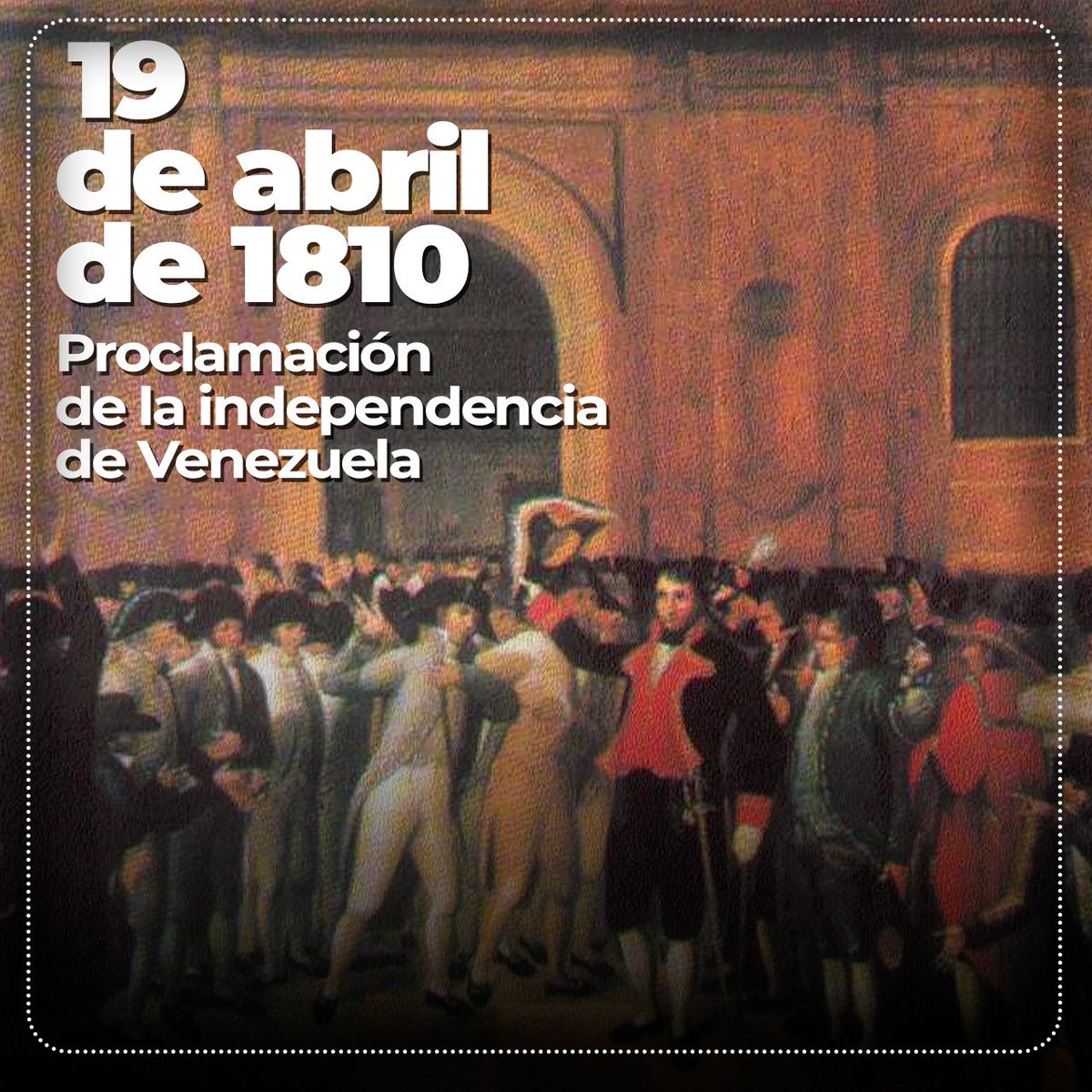 Hace 214 años, Venezuela proclamó su independencia de España, un acto heroico que sigue siendo defendido por el pueblo venezolano en su lucha por la soberanía y el legado de Simón Bolívar contra el imperialismo. #GloriaAlBravoPueblo