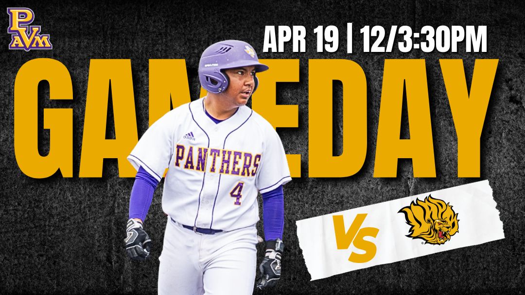 PVAMUBSB: It’s gameday for the Panthers baseball team as they host the Ark. Pine Bluff Golden Lions for a doubleheader! 🗓️: April 19 ⏰: 12|3:30PM 🏟️: John Tankersley Stadium|Prairie View, Tx 📺: bit.ly/3tNEkPp 📊: bit.ly/3SLAfnC