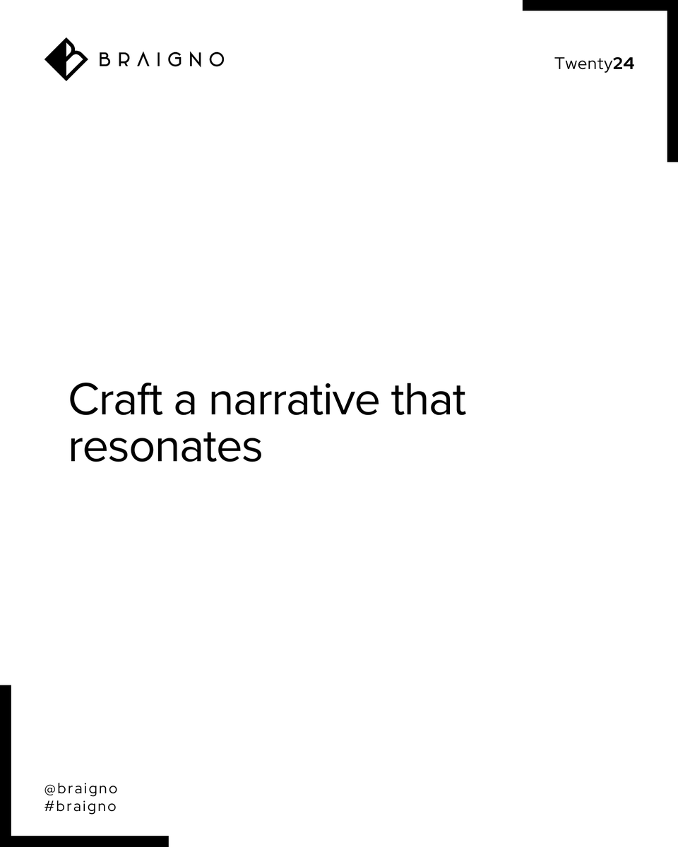 Your brand 📷 More than a logo! It's a story your audience lives.
📷 Craft a message that resonates & watch them become the heroes!
#BraignoBrandingTip #brandstorytelling #branding101 #MarketingTips2024 #AudienceEngagement #StorytellingMatters