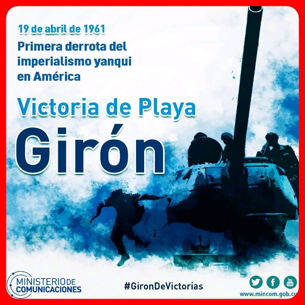 #GironVictorioso
Girón fue nuestra primera victoria como revolución socialista @PartidoPCC @CubaMicons #ConstruyendoElFuturo