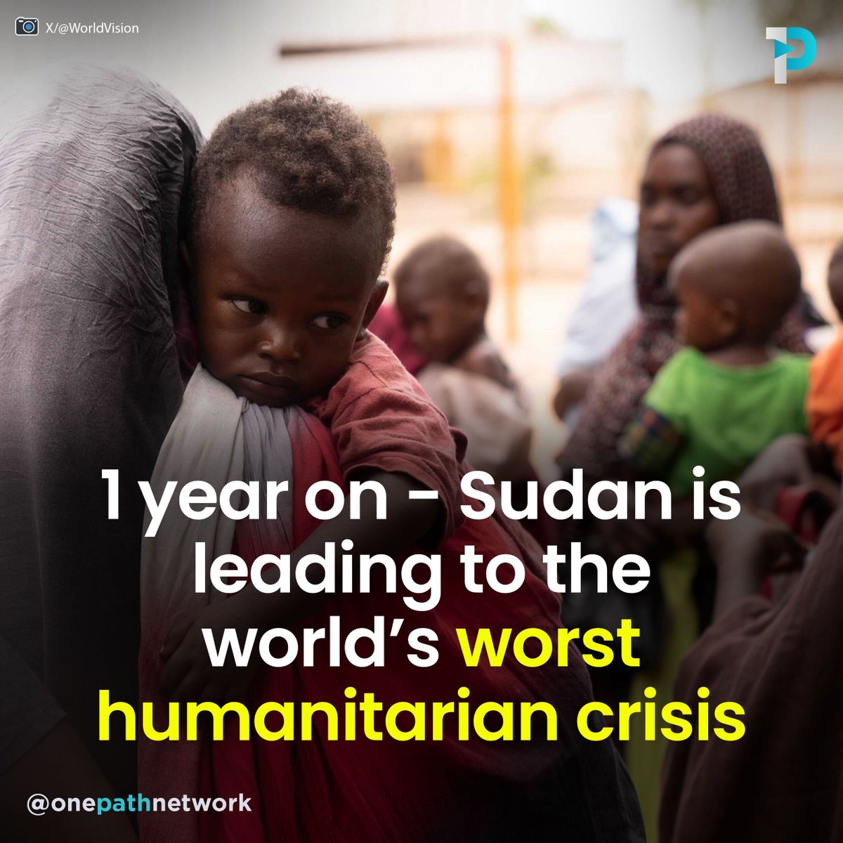 The Forgotten War 📌15,550 + innocent lives lost  📌18 million people experiencing starvation 📌25 million in need of humanitarian aid 📌9.6 million people internally displaced With no end in sight. #SudanCrisis