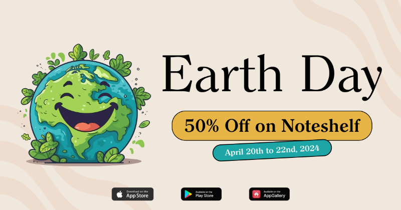 noteshelf's tweet photo. Get #Noteshelf Now and Save 50% - Join the Digital Revolution!
#EarthDay #Earthday2024 #GreenNotesWithNoteshelf  #digitalnotetaking #GoPaperless
