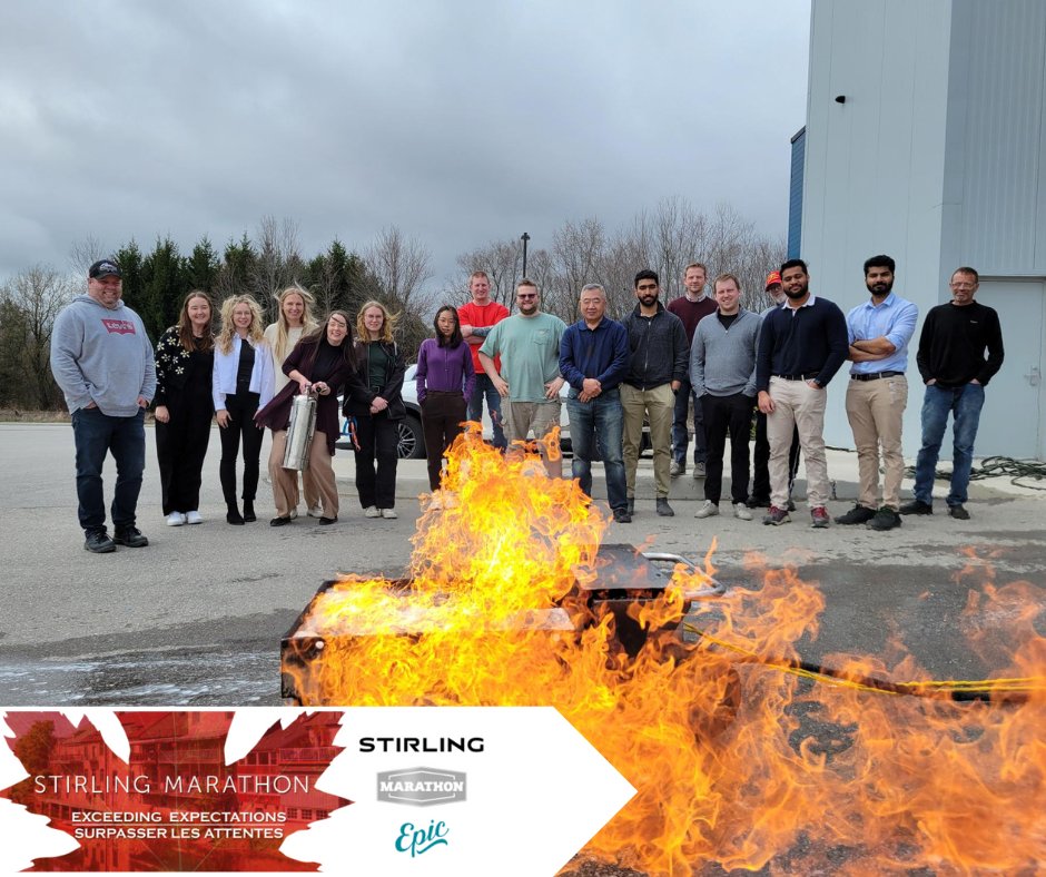 Centre Wellington Fire REscue attended the Sterling Marathon yesterday to teach fire extinguisher training to staff! IT was a great session of learning and sharing experiences! #FireSafety #FireTraining