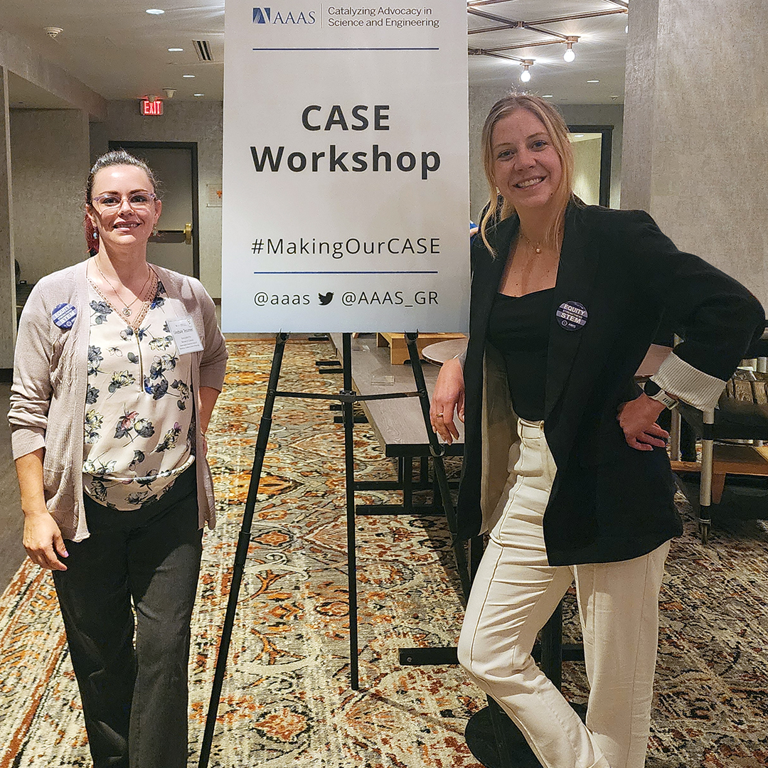 AWIS members and STEM advocates Lindsay Tessmer and Bailey McLagan attended the @aaas Catalyzing Advocacy in Science and Engineering (CASE) workshop last week, to learn about role of science in policy-making. We love our members! #MakingOurCase