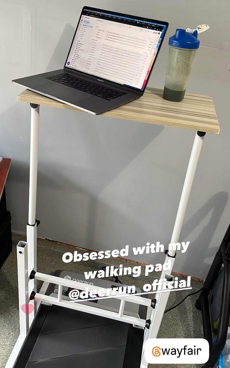 Thank you Dr. Inoa for recommending a standing desk and walking pad for dissertation work! I’m loving it! @KeanUniversity @KeanGradSchool #cohort14