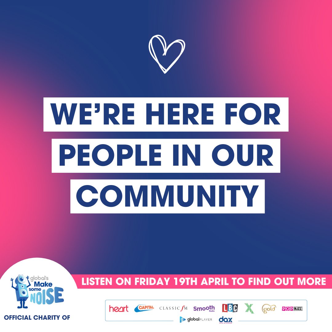 Global's Make Some Noise Day last October raised over £2.6 million for 40 chosen charities. Make sure to tune into LBC Radio this evening at 4:50pm to hear the announcement and a clip of our CEO and Co-Founder Amelia being told about our grant amount! Thank you @makenoise!