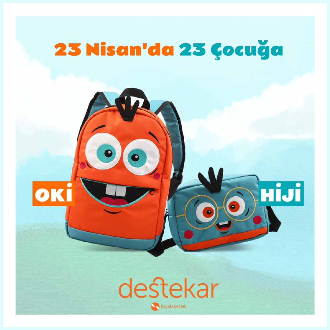 🫶 23 Nisan'da 23 Çocuğa OKİ ve HİJİ 🎒

🌷 Alışverişiniz başka çocukların eğitim ve sağlık haklarına erişmelerine #destekar olsun. Satın aldığınız OKİ ve HİJİ'lerin geliriyle başka OKİ ve HİJİ'ler doldurularak ihtiyacı olan çocuklara ulaştırılacak.

🛒 destekar.org/koleksiyon/oki…