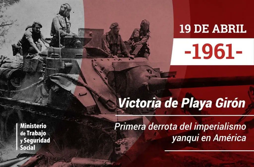 El 19 de abril de 1961 Playa Girón se convertiría en un escenario de victoria para las tropas cubanas. En menos de 72 horas, con #Fidel al frente alcanzaron la victoria, propinando al imperialismo su primera gran derrota en América #GirónVictorioso #ArtemisaJuntosSomosMás