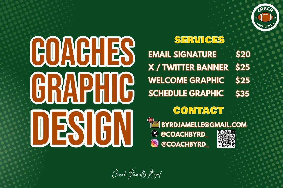 🧵(1/2) Coaches, did you just take a new gig and need some new branding or do you need a branding upgrade ? Feel free to reach out. Examples at the link & thread below tdy.lol/eSjww