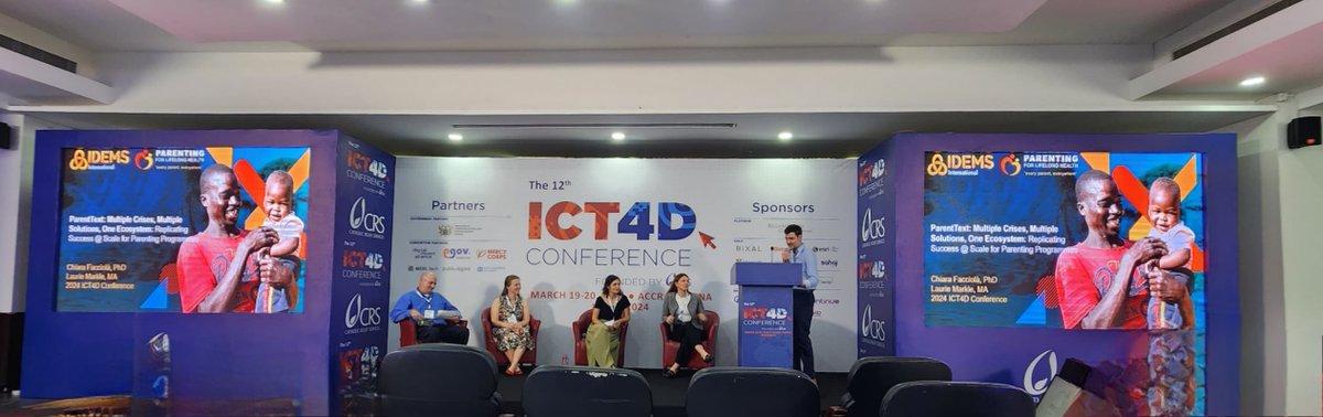 At the 12th ICT4D conference in Ghana, Dr. Chiara, supported by GPI Future Leaders Capacity Sharing Fund, presented with Laurie Markle on chatbot authoring & #DigitalParenting interventions. Her work highlights the impact of #Innovation.
More📰: bit.ly/4b3PC1Z
#Parenting